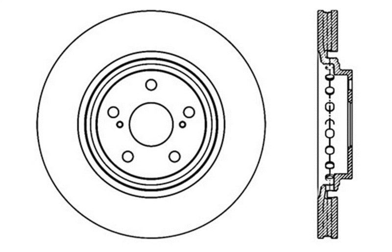 StopTech Drilled Sport Brake Rotor