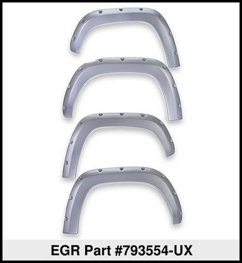 EGR 19-22 Ford Ranger Painted To Code Ingot Traditional Bolt-On Look Fender Flares Silver Set Of 4