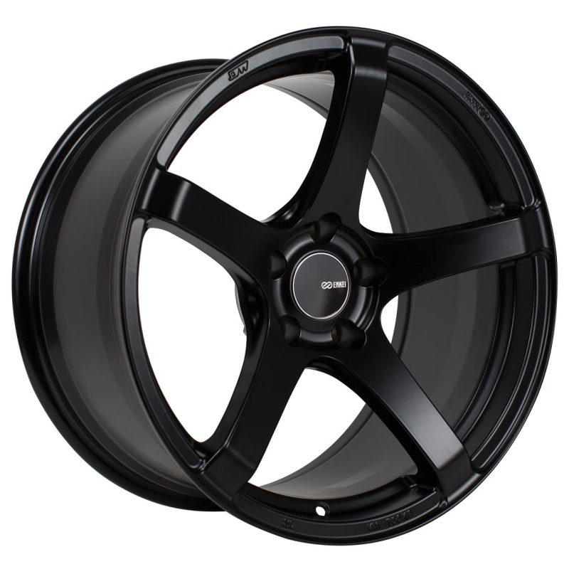 Enkei Kojin 17x8 45mm Offset 5x114.3 Bolt Pattern 72.6mm Bore Dia Matte Black Wheel