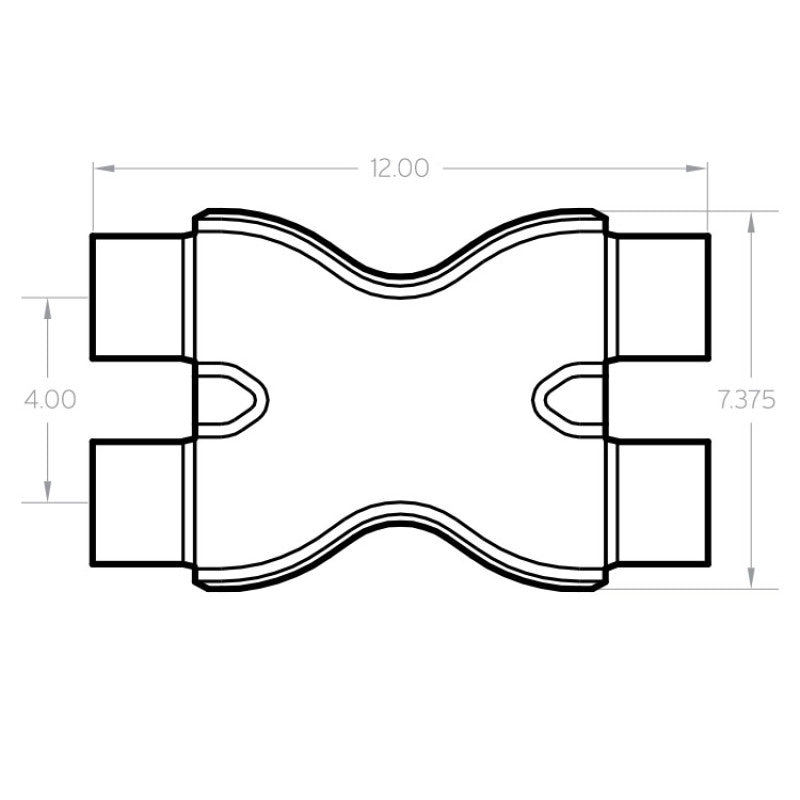 MagnaFlow Smooth Trans X 2.5/2.5 X 12 SS