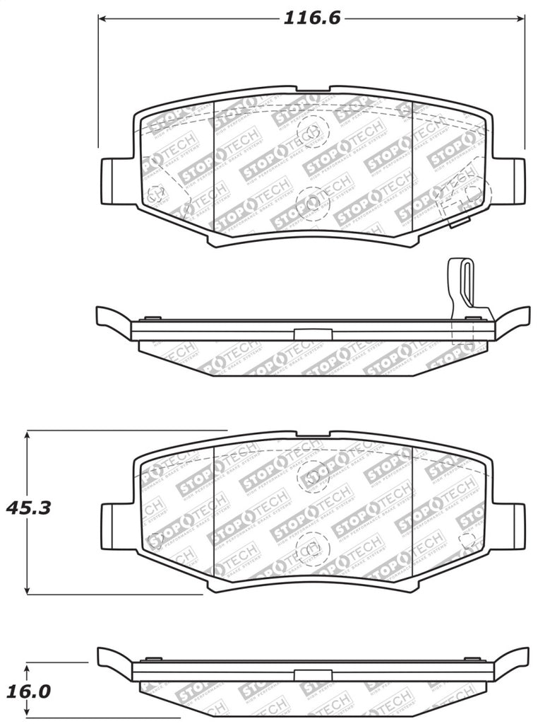 StopTech Street Select Brake Pads - Front