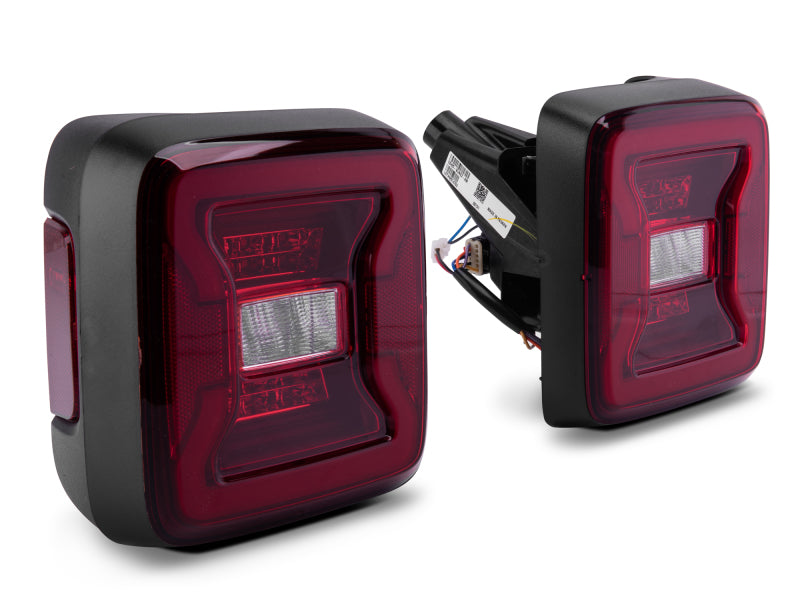 Raxiom 18-22 Jeep Wrangler JL LED Tail Lights- Black Housing - Red Lens