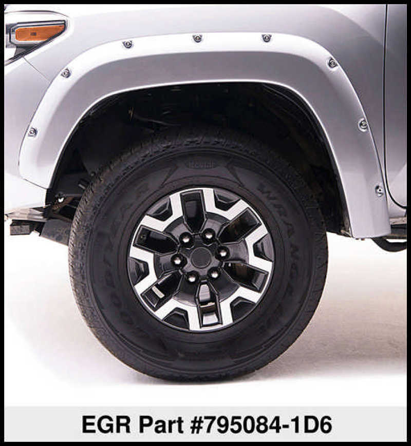 EGR 16+ Toyota Tacoma w/Mudflap Bolt-On Look Color Match Fender Flares - Set - Silver Sky