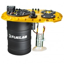 Load image into Gallery viewer, Fuelab Quick Service Surge Tank w/49442 Lift Pump &amp; Twin Screw 600LPH Brushless Pump - Gold