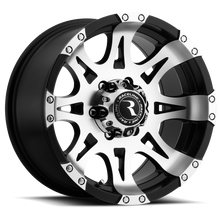 Load image into Gallery viewer, Raceline 982 Raptor 18x9in / 6x139.7 BP / 12mm Offset / 106.1mm Bore - Black &amp; Machined Wheel