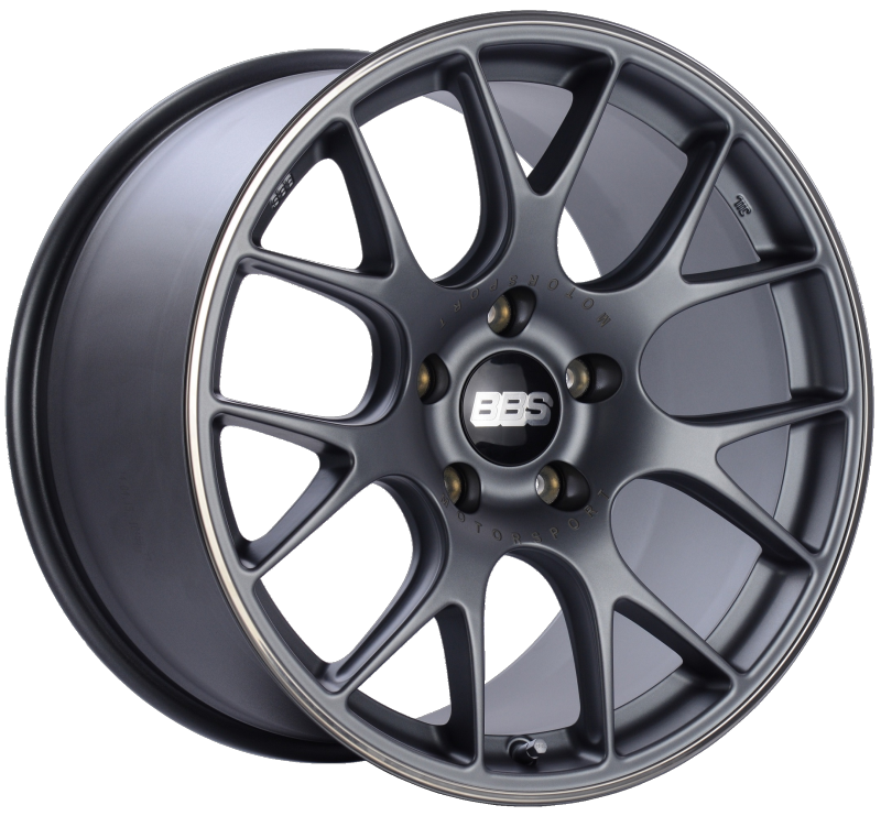 BBS CH-R 19x10 5x130 ET38 CB71.6 Satin Titanium Polished Rim Protector Wheel