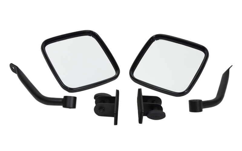 Kentrol 97-18 Jeep Wrangler TJ/JK E-Z Detach Mirrors Pair - Textured Black