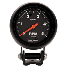 Load image into Gallery viewer, Autometer Z-Series 2-5/8in 5K RPM Diesel Pedestal Tachometer Gauge