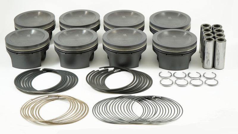 Mahle MS Piston Set SBF 281ci 3.551in Bore 3.543stk 5.933in Rod .866 Pin 0cc 11.9 CR Set of 8