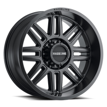 Load image into Gallery viewer, Raceline 948B Split 16x8in / 5x127 BP / 0mm Offset / 78.1mm Bore - Satin Black Wheel