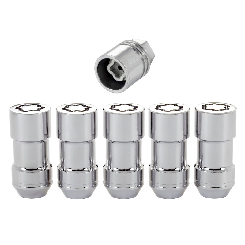 McGard Wheel Lock Nut Set - 5pk. (Cone Seat) M14X1.5 / 22mm Hex / 1.965in. Length - Chrome