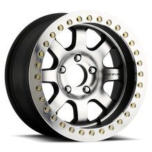 Load image into Gallery viewer, Raceline RT260 Avenger 17x8.5in/6x139.7 BP/-32mm Offset/107.95mm Bore - Black &amp; MACH. Beadlock Wheel