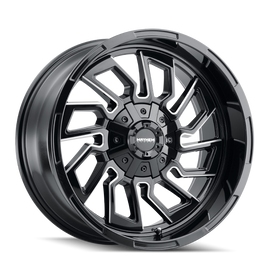 Mayhem 8111 Flywheel 20x9 / 5x127 BP / 0mm Offset / 87.1mm Hub Black w/ Milled Spokes Wheel