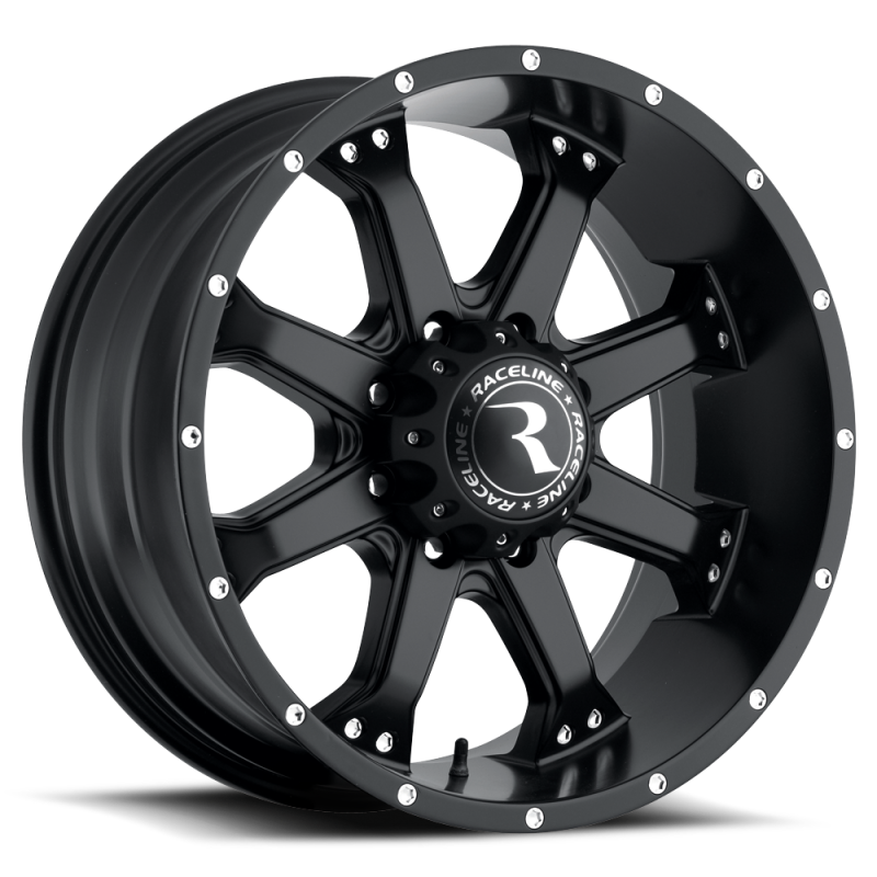 Raceline 991B Assault 18x9in / 8x170 BP / 0mm Offset / 125.2mm Bore - Satin Black Wheel