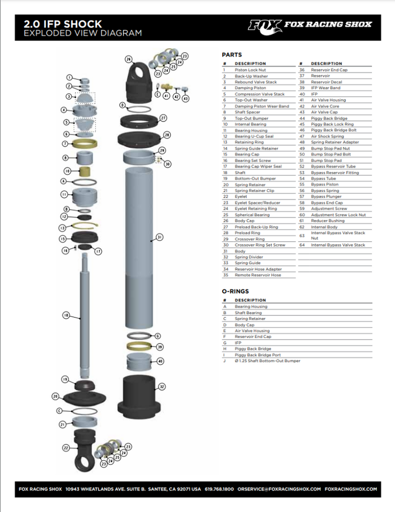 Fox Replacement Shock Sleeve -  .478 ID x .625in OD x 1.500in L TLG (Steel/Clear Zinc)