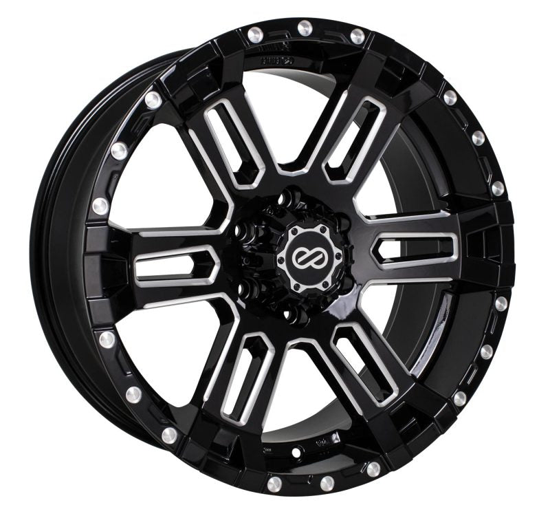 Enkei Commander 20x9 5mm Offset 6x139.7 Bolt Pattern 108 Bore Black Machined Wheel