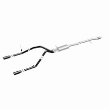 Load image into Gallery viewer, MagnaFlow SYS Cat-Back 4in Black Dual Split Rear Tips 14-15 Chevy Silverado/GMC Sierra 4.3L-5.3L