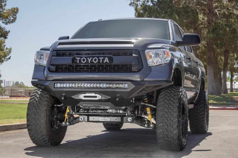 Addictive Desert Designs 2014+ Toyota Tundra Stealth Fighter Front Bumper w/Winch Mount & Sensors-Bumpers - Steel-San Diego Overlanding-Addictive Desert Designs