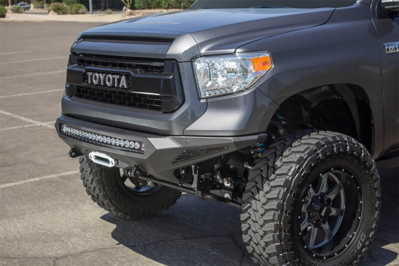Addictive Desert Designs 2014+ Toyota Tundra Stealth Fighter Front Bumper w/Winch Mount & Sensors-Bumpers - Steel-San Diego Overlanding-Addictive Desert Designs