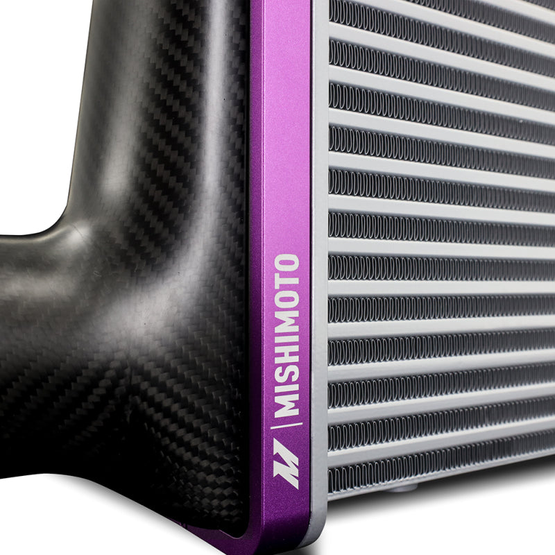 Mishimoto Universal Carbon Fiber Intercooler - Matte Tanks - 600mm Black Core - C-Flow - C V-Band