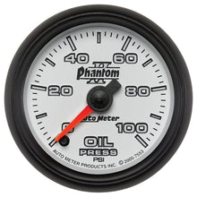 Load image into Gallery viewer, Autometer Phantom II 52mm Full Sweep Electronic 0-100 PSI Oil Pressure Gauge