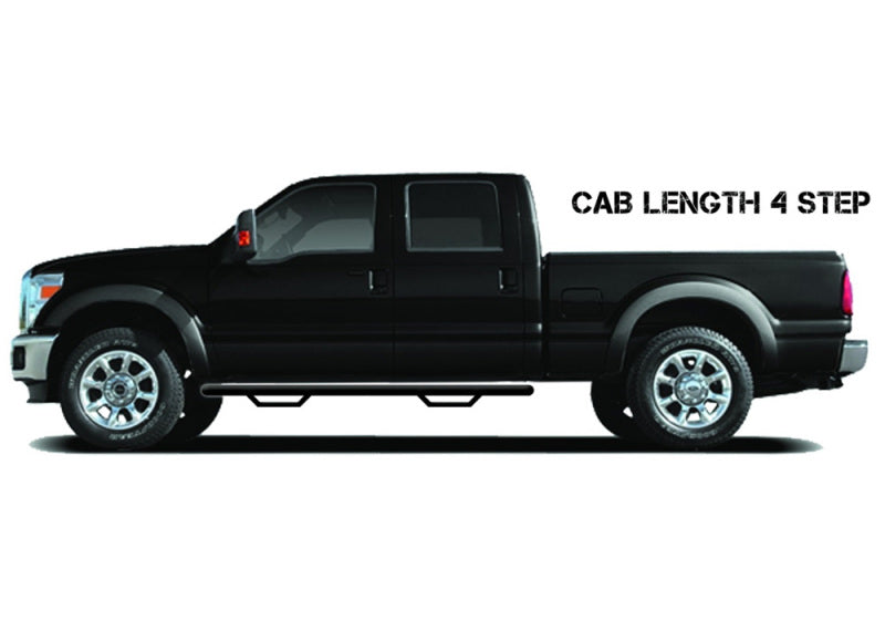 N-Fab Nerf Step 14-17 Chevy-GMC 1500 Crew Cab - Gloss Black - Cab Length - 3in