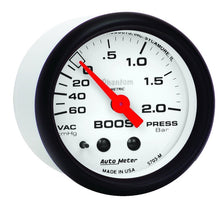 Load image into Gallery viewer, Autometer Phantom 2-1/16in 60CM/HG - 2.0 Bar - Mechanical Gauge