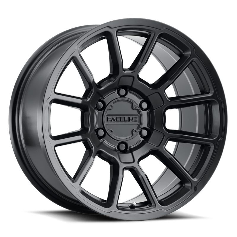 Raceline 950B Gauge 20x9in / 8x165.1 BP / 18mm Offset / 125.2mm Bore - Satin Black Wheel