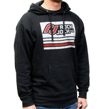 Load image into Gallery viewer, RockJock Hoodie Sweatshirt w/ Distressed Logo Black Medium Print on Front