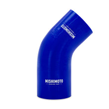 Load image into Gallery viewer, Mishimoto Silicone Reducer Coupler 45 Degree 2.25in to 2.5in - Blue