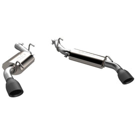 QTP 2010-2013 Chevrolet Camaro SS AR3 Axle Back Exhaust featuring sleek black tips - Performance upgrade for your Camaro.