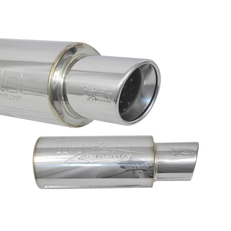 Injen 2 3/8 Universal Muffler w/Stainless Steel resonated rolled tip (Injen embossed logo)