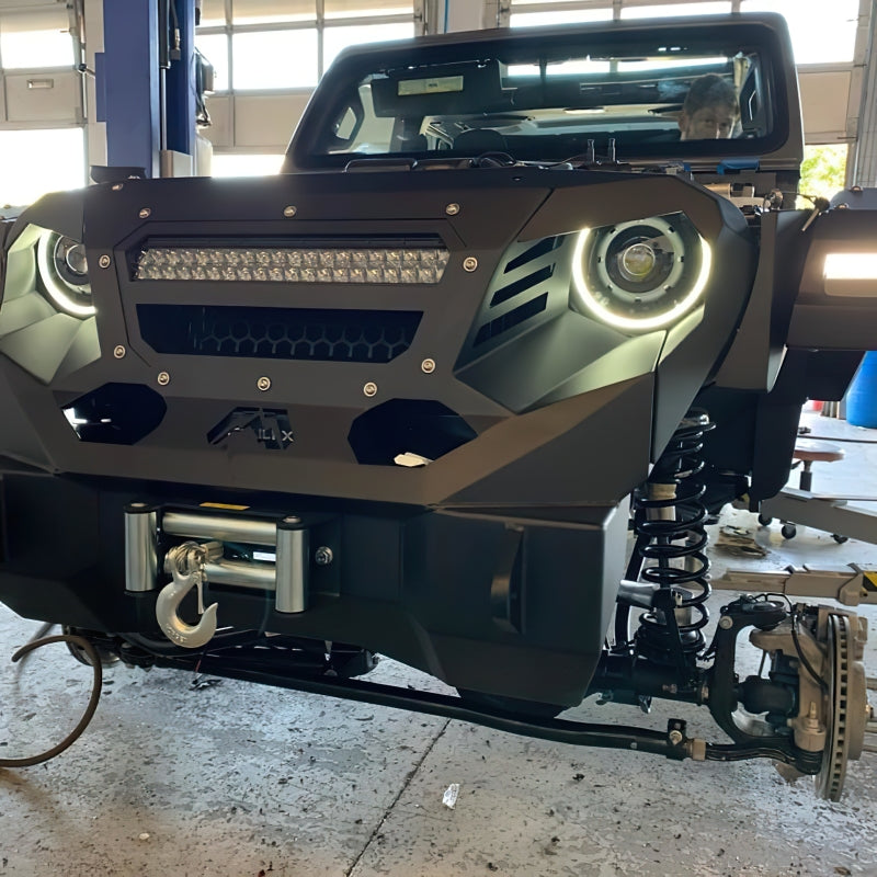 Oracle Jeep JL/Gladiator JT Oculus Bi-LED Projector Headlights - Amber/White Switchback