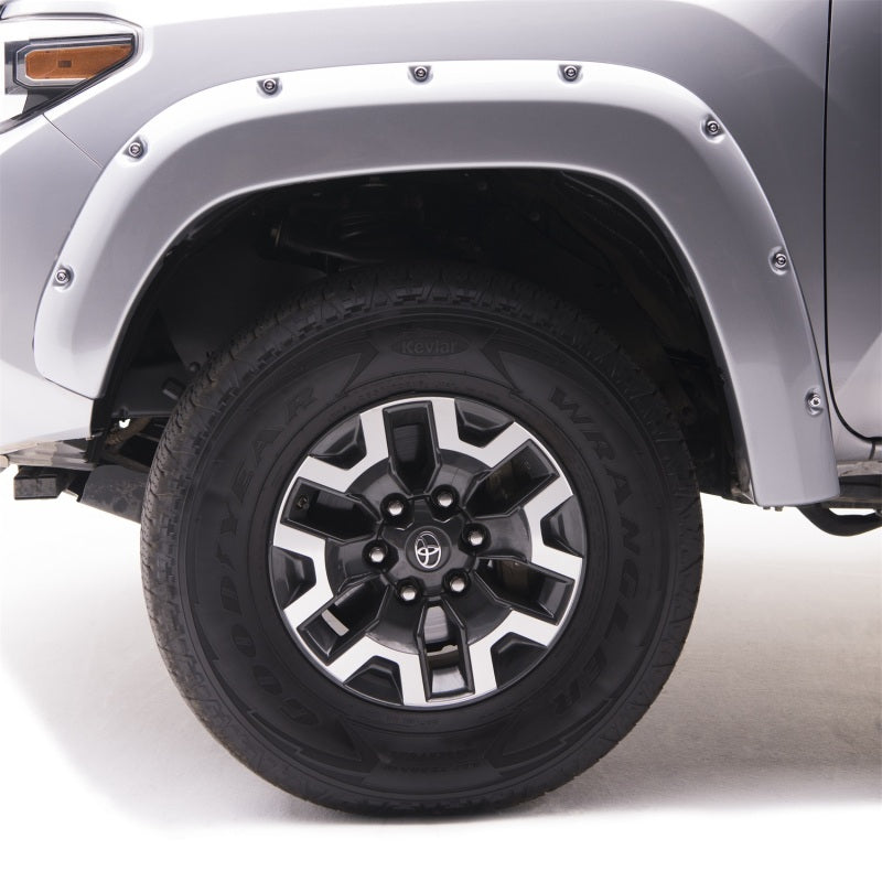 EGR 16+ Toyota Tacoma w/Mudflap Bolt-On Look Color Match Fender Flares - Set - Silver Sky