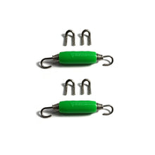 Load image into Gallery viewer, Ticon Industries Green Silicone Titanium Spring Tab and Spring Kit (4 Tabs/2 Springs) - 2 Pack