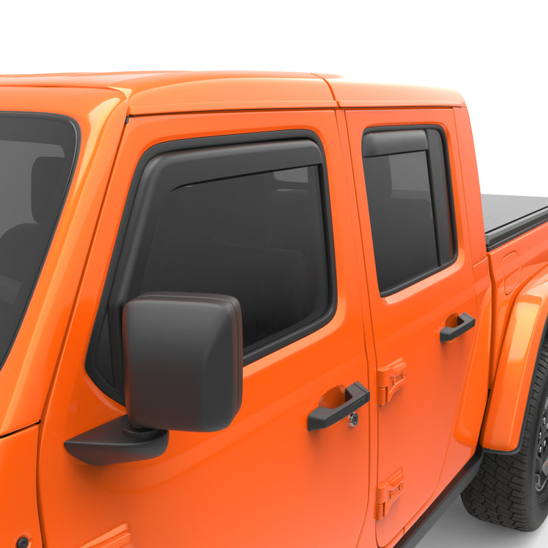 EGR 2018 Jeep Wrangler JL SlimLine In-Channel WindowVisors Set of 4 - Matte Black