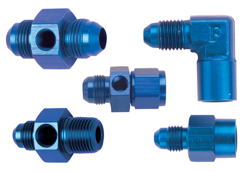 Fragola Inline Gauge Adapter -6AN x -6AN Male