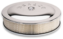 Load image into Gallery viewer, Moroso Racing Air Cleaner - 14in x 3in Filter - Flat Bottom - Aluminum - Chrome Plated