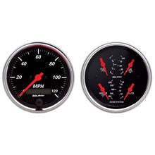 Load image into Gallery viewer, AutoMeter Gauge Kit 2 Pc. Quad &amp; Speedometer 3-3/8in. Designer Black