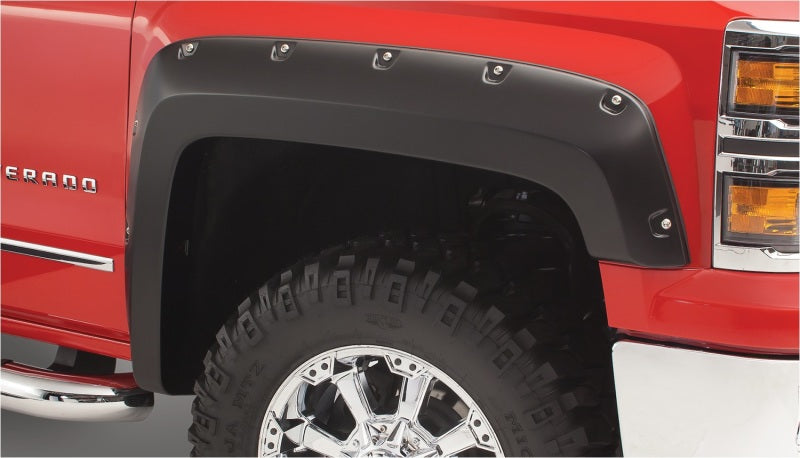 Bushwacker 19-22 GMC Sierra Pocket Style Flares Front 2 Piece - Black