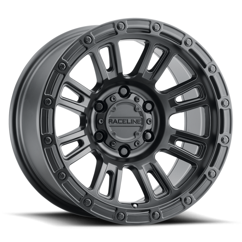 Raceline 956B Compass 17x8in / 5x110 BP / 30mm Offset / 72.62mm Bore - Satin Black Wheel