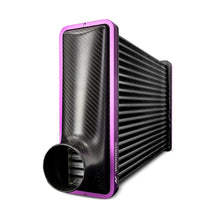 Load image into Gallery viewer, Mishimoto Universal Carbon Fiber Intercooler - Matte Tanks - 450mm Black Core - C-Flow - GR V-Band