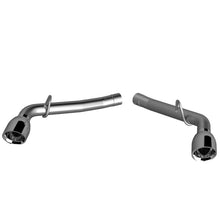 Load image into Gallery viewer, Two-piece 2014-2015 Chevrolet Camaro SS QTP Eliminator Axle Back exhaust system with chrome tips for a stylish look and improved sound performance.