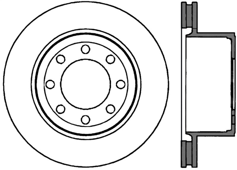 StopTech Power Slot 05-11 Ford F250/F350 PU 2WD/4WD Rear Left Slotted CRYO-STOP Rotor