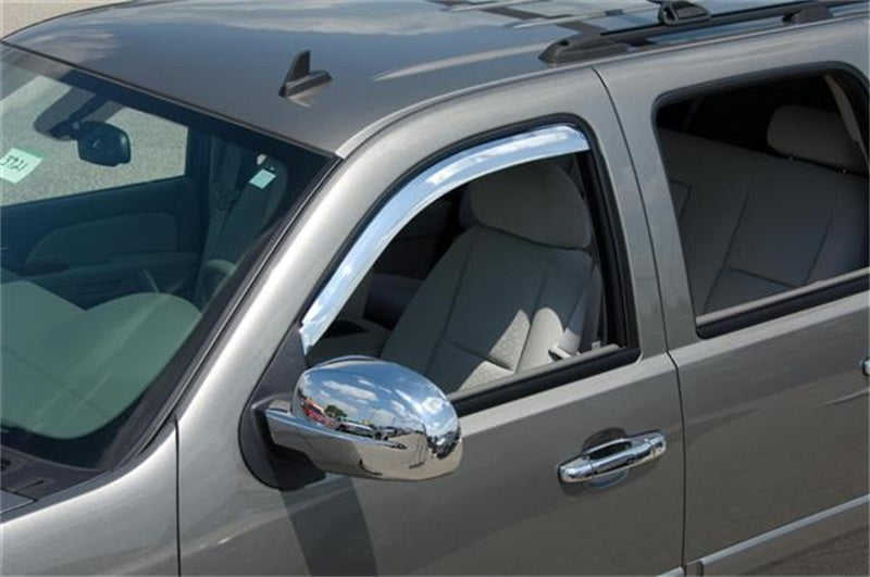 Putco 14-14 Chevrolet Silverado HD - Crew Cab (Front Only) Element Chrome Window Visors