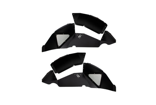 Fishbone Offroad 2018+ Jeep Wrangler JL Rear Pair Aluminum - Black Powdercoat Inner Fenders