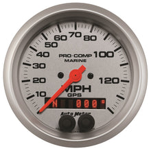 Load image into Gallery viewer, Autometer Marine Silver 3-3/8in. 140MPH GPS Speedometer Gauge