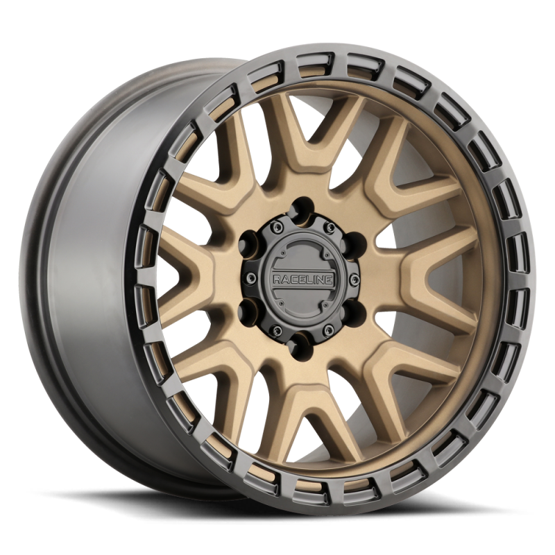 Raceline 953BZ Krank 17x8.5in / 6x135 BP / 0mm Offset / 87.1mm Bore - Bronze Wheel