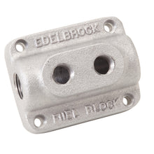 Load image into Gallery viewer, Edelbrock Fuel Block Dual Carburetor As Cast