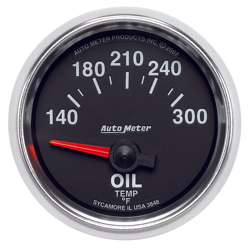 Autometer GS 52mm 140-300 Deg F Short Sweep Electronic Oil Temperature Gauge